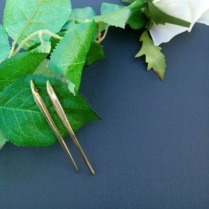 Straight Gold Dagger Earring